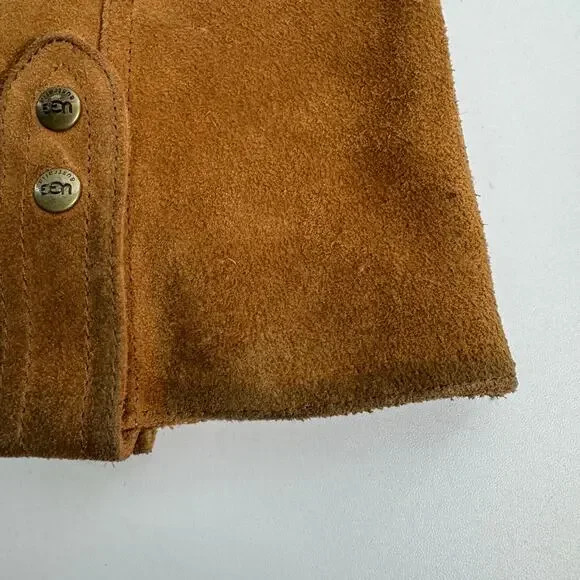 UGG Josie Chestnut Suede Leather Tall Boots Women Size 7 EUR 38 Convertible Heel - Picture 9 of 16